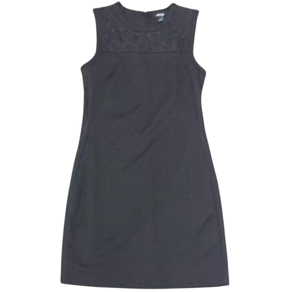 Stretch Sleeveless Dress with Lace Accent